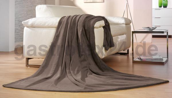 Mikrofaserdecke Memphis Premium braun